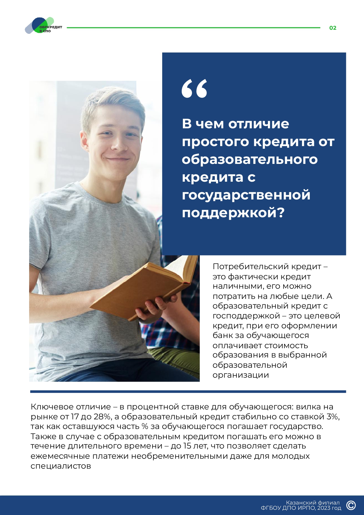 Образовательное кредитование: пособие для студентов СПО